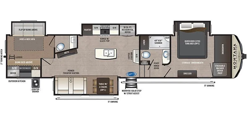 2019 Keystone Montana High Country 365BH - Floor plan