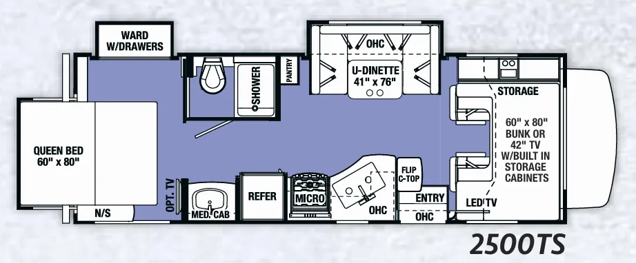 Forest River Sunseeker 2500TS floor plan