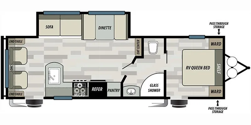 2018 Forest River Wildwood X-Lite 254RLXL - Floor plan