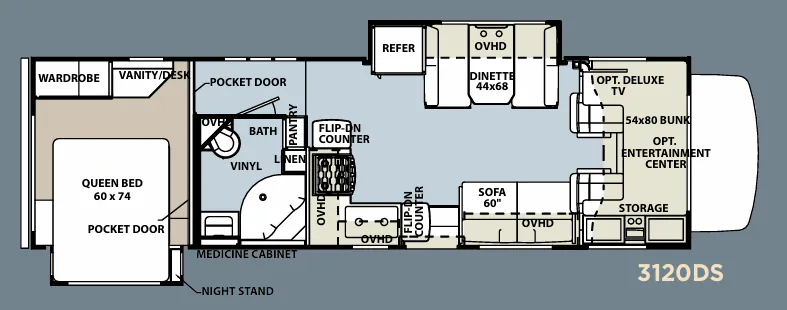 Forest River Sunseeker 3120DS floor plan