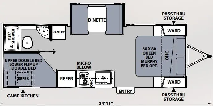 Coachmen Apex Nano 208BHS floor plan