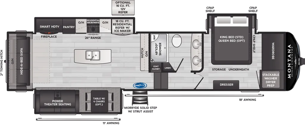 2024 Keystone Montana High Country 331RL floor plan