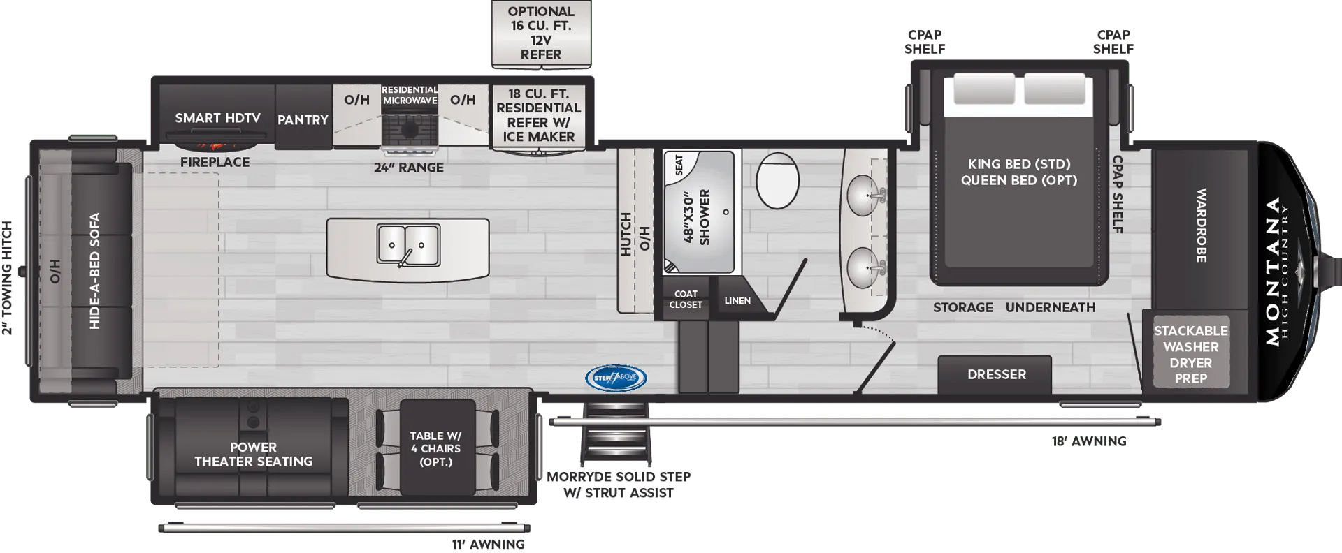 2024 Keystone Montana High Country 331RL - Floor plan