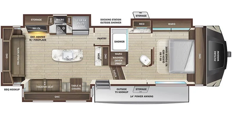 Highland Ridge Silverstar XLT 264RLS floor plan