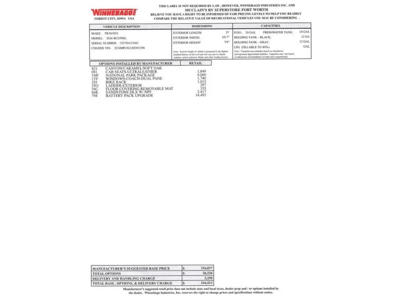2026 Winnebago Travato 59KL - Photo 4