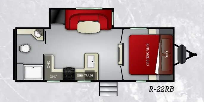 Cruiser RV Radiance 22RB floor plan