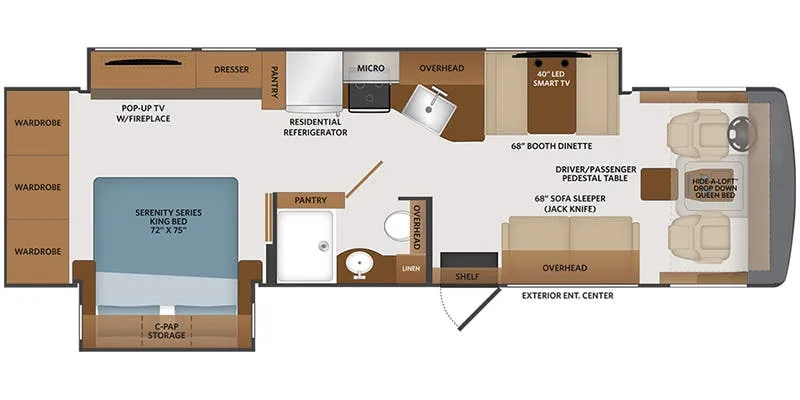 2021 Fleetwood Fortis 32RW - Floor plan
