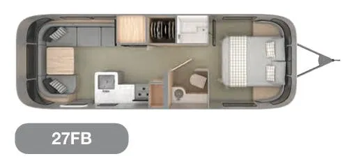 2019 Airstream Globetrotter 27FB - Floor plan