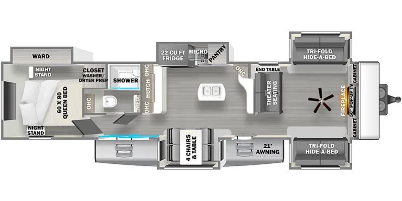 Forest River Sandpiper Destination 420FL floor plan