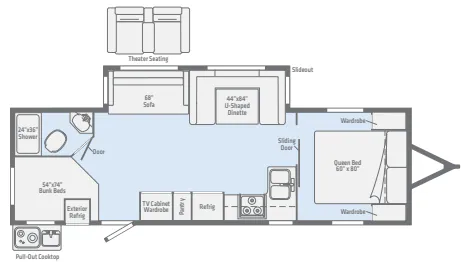 Winnebago Minnie 2801BHS floor plan