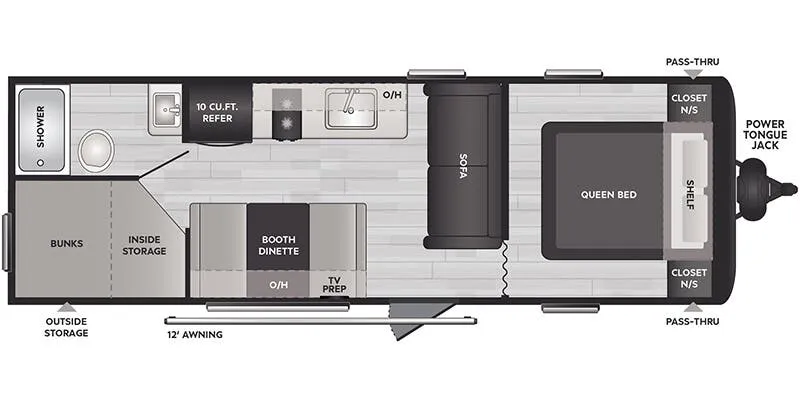 Keystone Hideout Sport East 240BH floor plan