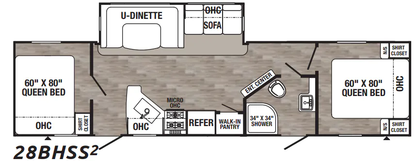 Palomino Puma 28BHSS2 floor plan