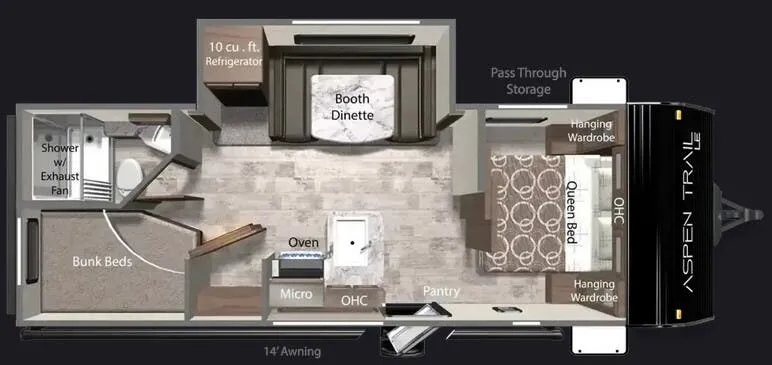 Dutchmen Aspen Trail LE 23BH floor plan