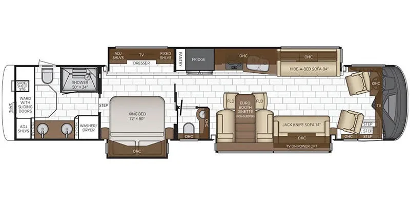 Newmar Essex 4521 floor plan