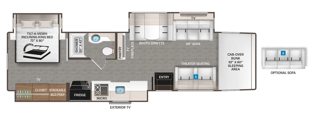 2023 Thor Motor Coach Inception 38FX floor plan