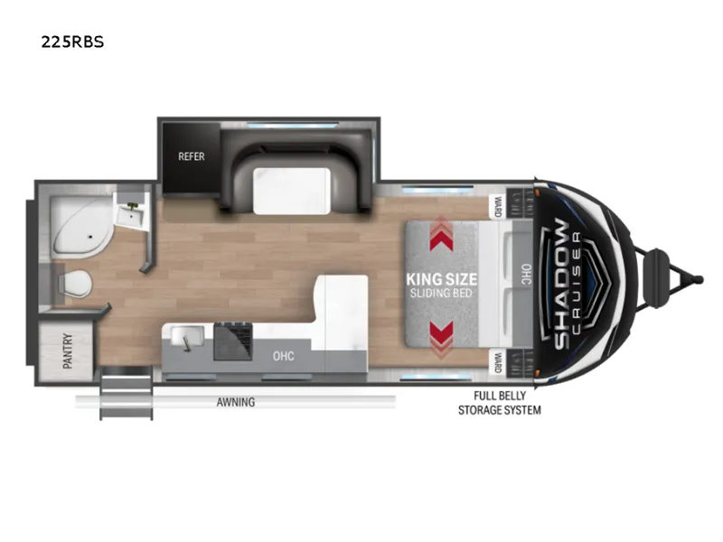 2022 Cruiser RV Shadow Cruiser 225RBS - Floor plan