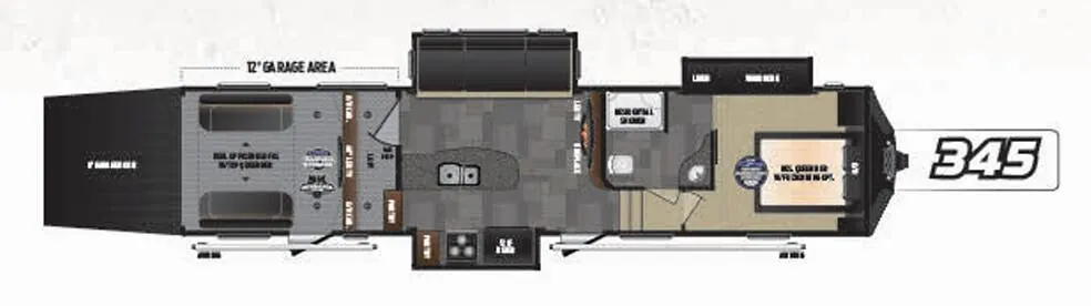 Keystone Fuzion 345 floor plan