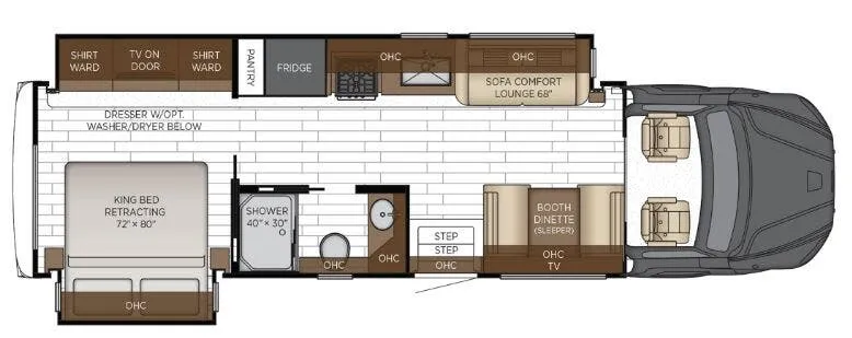 2026 Newmar Grand Star 3444 - Floor plan
