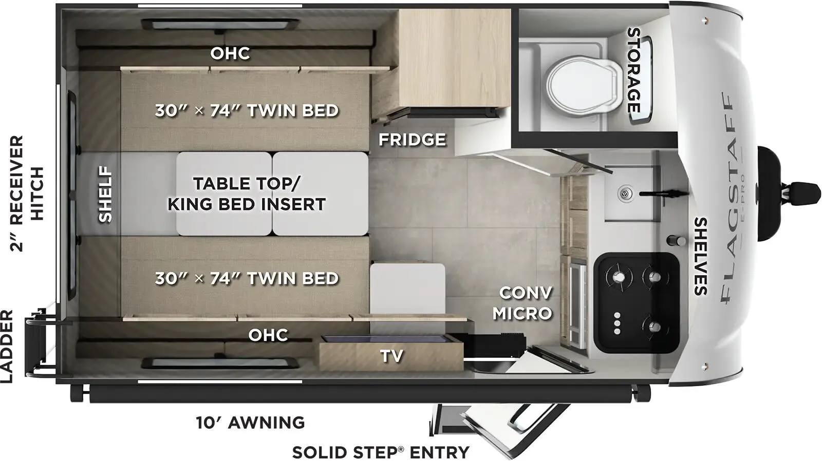 Forest River Flagstaff E-Pro E15TB floor plan