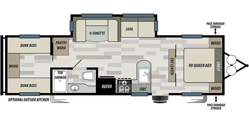 Forest River EVO T2990 floor plan