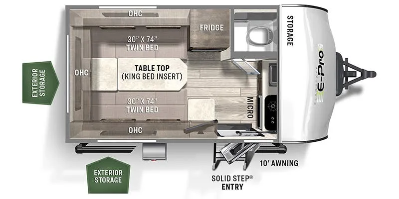 Forest River Flagstaff E-Pro E15TB floor plan