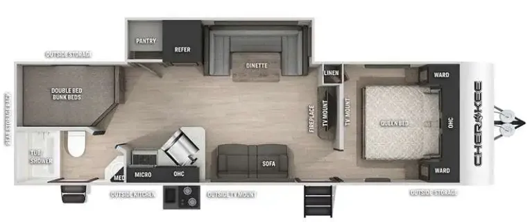 Forest River Cherokee 274BRB floor plan