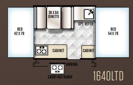 Forest River Rockwood Limited 1640LTD floor plan
