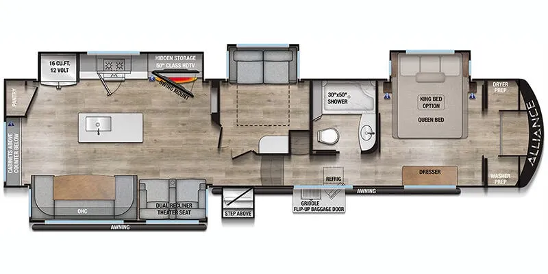 Alliance RV Avenue 37MBR floor plan