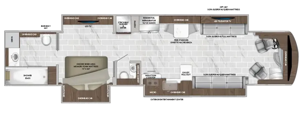 American Coach American Dream 45A floor plan