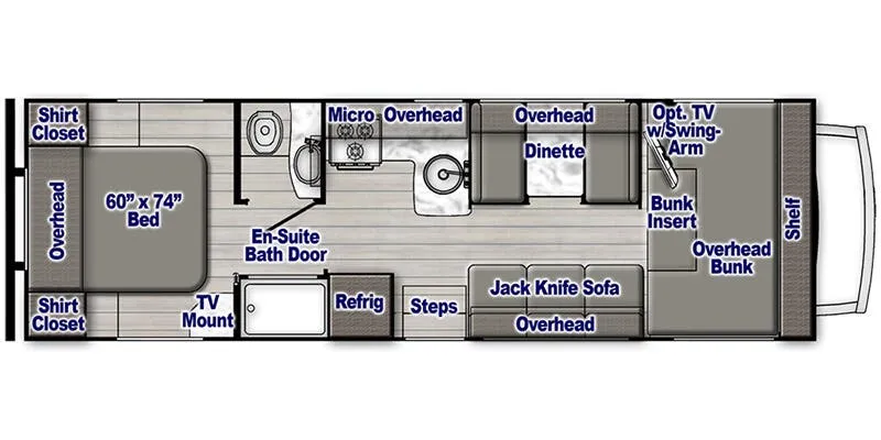 2024 Gulf Stream RV Conquest Class C 6280 - Floor plan