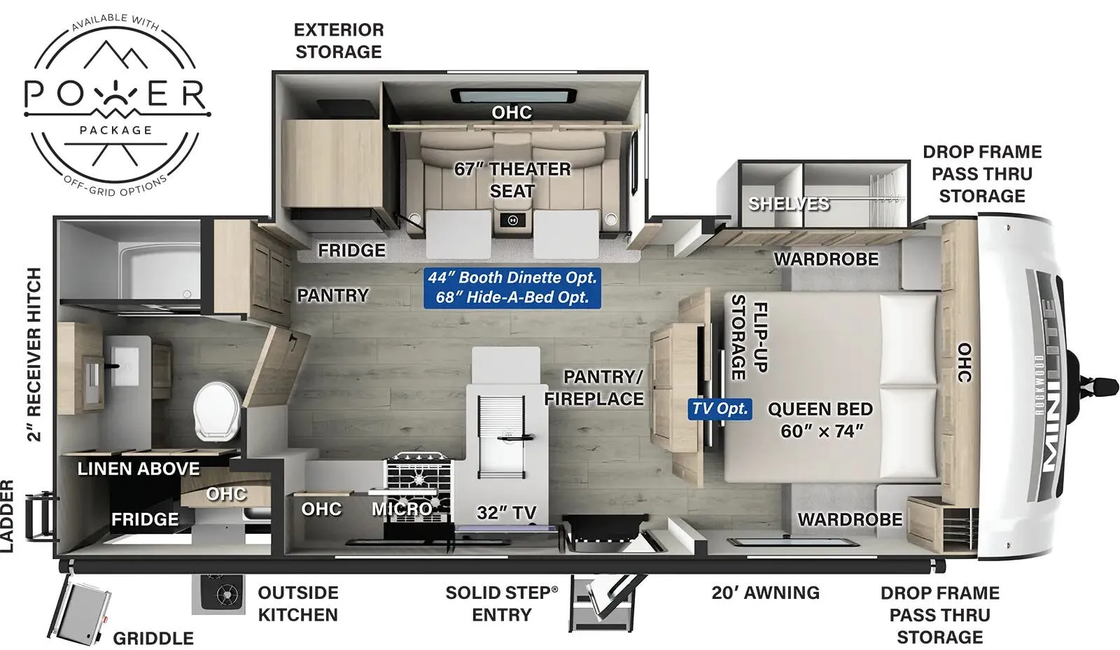 Forest River Rockwood Mini Lite 2513S floor plan