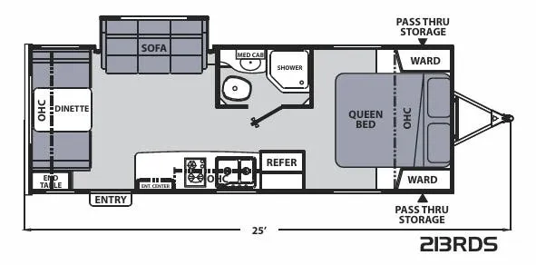 Coachmen Apex Nano 213RDS floor plan