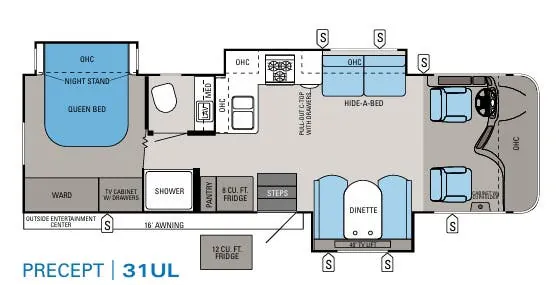 Jayco Precept 31UL floor plan