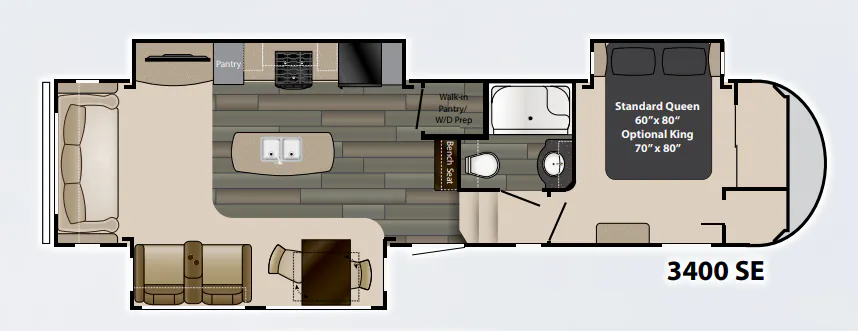 Heartland Gateway 3400SE floor plan