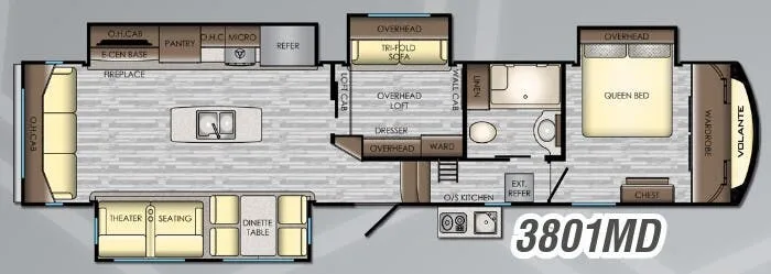 CrossRoads Volante 3801MD floor plan