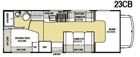 2012 Coachmen Freelander 23CB floor plan