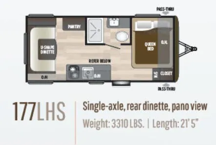 Keystone Hideout LHS 177LHS floor plan