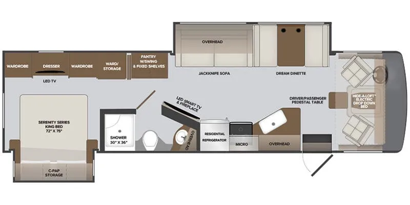 2023 Holiday Rambler Invicta 34MB - Floor plan