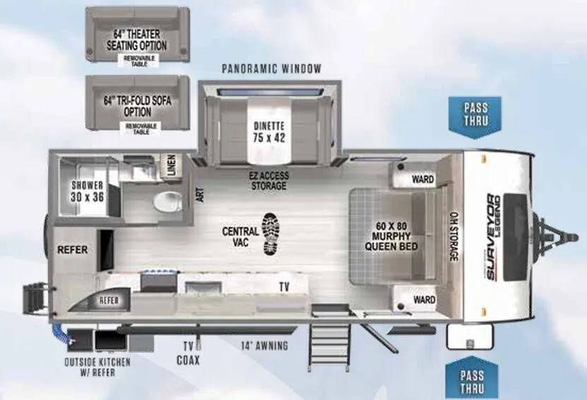Forest River Surveyor Legend 203RKLE floor plan