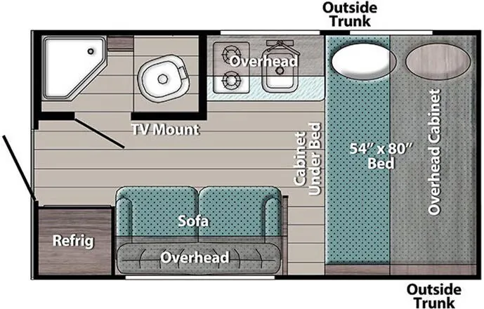Gulf Stream Trail Boss 150RD floor plan
