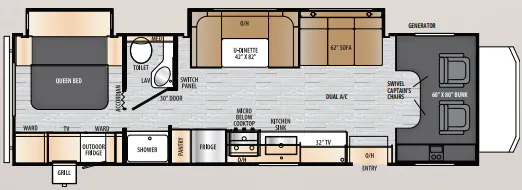 2023 East to West Entrada 2950OK - Floor plan