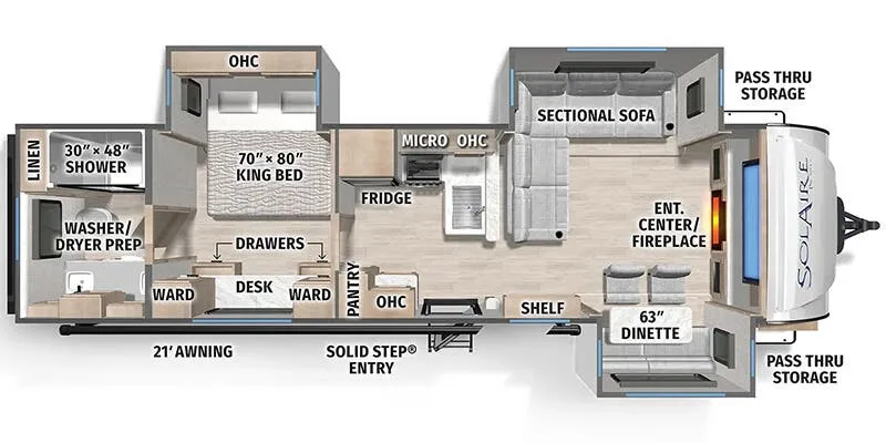 2025 Palomino Solaire Ultra-Lite 3300FLBS - Floor plan