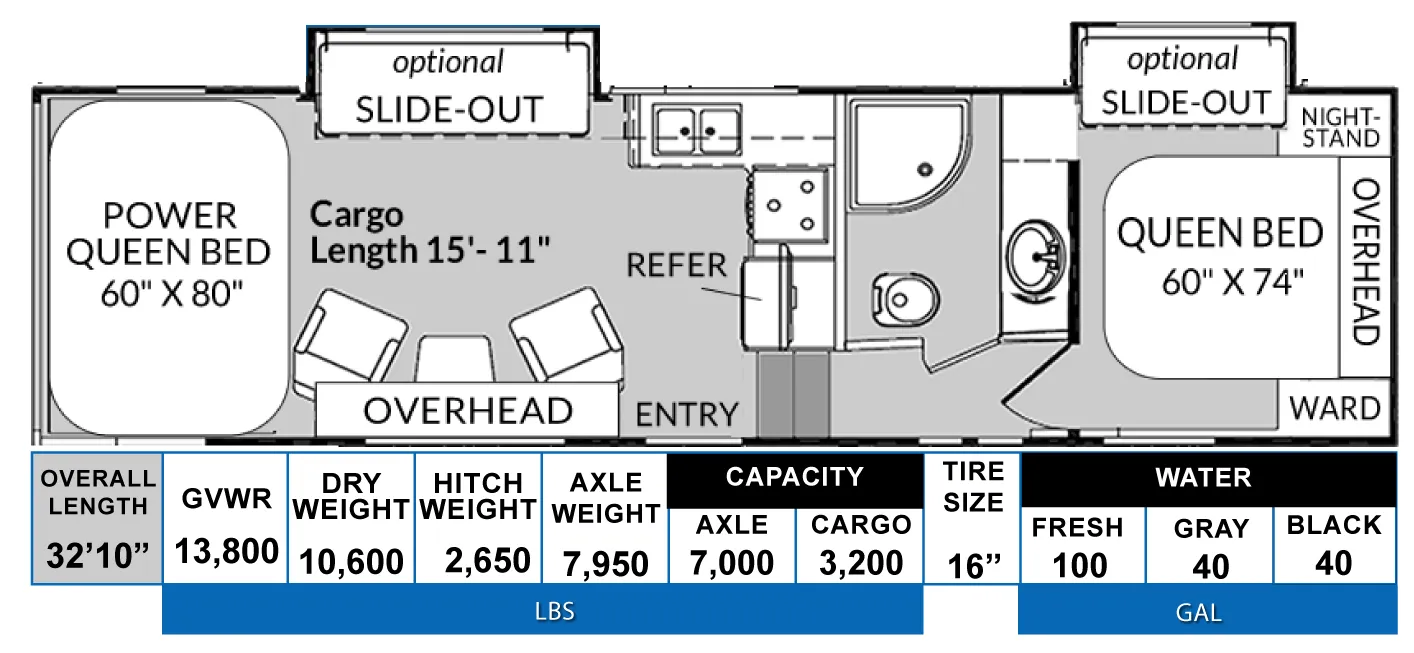 Genesis Supreme Blazen 2815BCRT floor plan