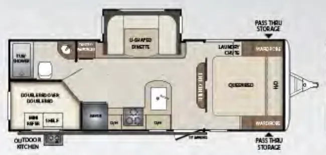 Keystone Bullet 243BHS floor plan