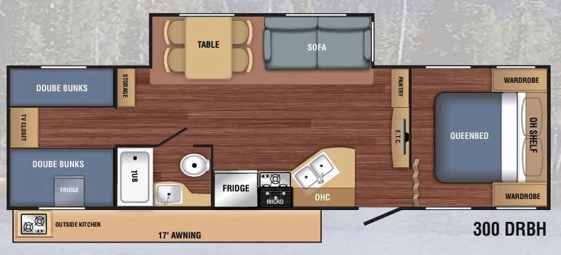 Braxton Creek LX 300DRBH floor plan