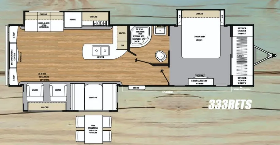 Coachmen Catalina Legacy Edition 333RETS floor plan