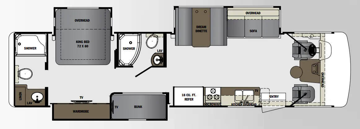 Forest River Georgetown 5 Series GT5 36B5 floor plan