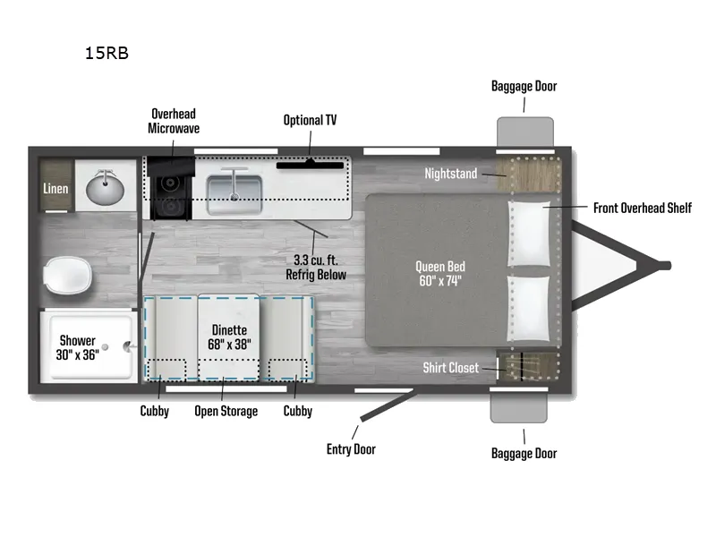 2026 Winnebago Access 15RB - Floor plan