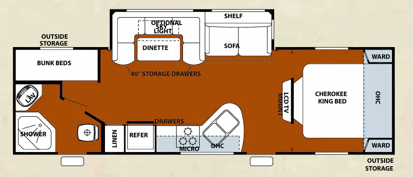 Forest River Cherokee 274BH floor plan
