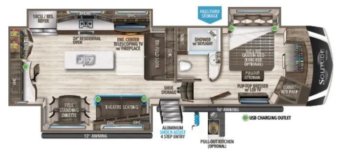 Grand Design Solitude 345GK floor plan
